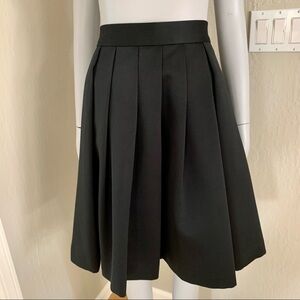 OLEG CASSINI Vintage Neiman Marcus Black Tie Black Satin Pleated Evening Skirt